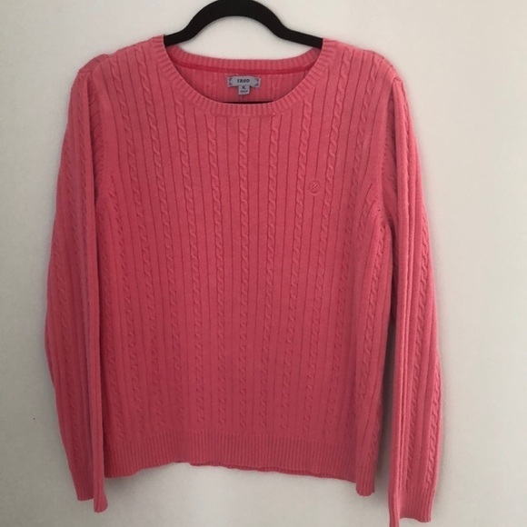 Izod pink cable knit sweater size extra large - Picture 1 of 6